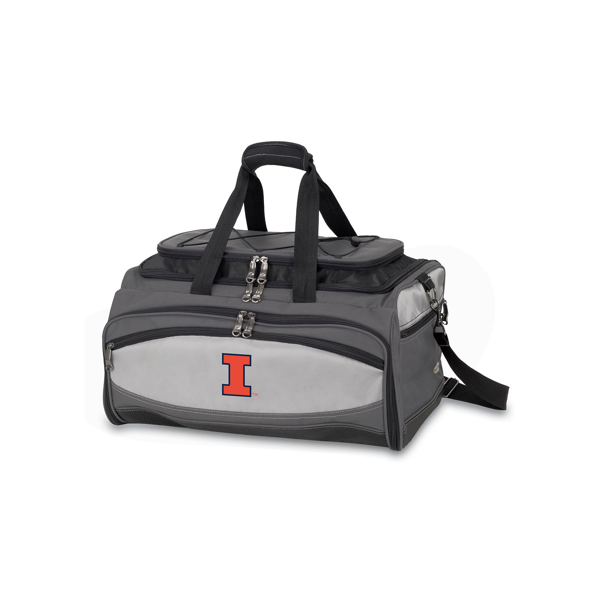 Illinois Fighting Illini 6-pc. Charcoal Grill & Cooler Set, Grey