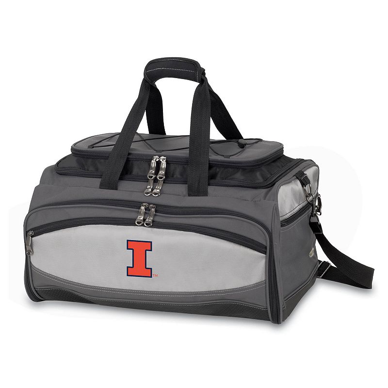 Illinois Fighting Illini 6-pc. Charcoal Grill & Cooler Set, Grey