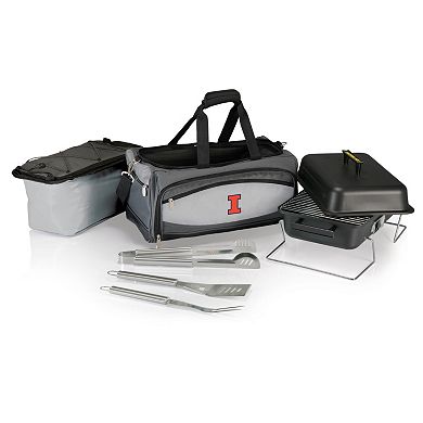 Illinois Fighting Illini 6-pc. Charcoal Grill & Cooler Set