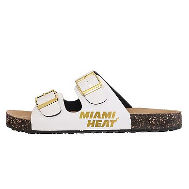 Women's FOCO Miami Heat Double-Buckle Sandals