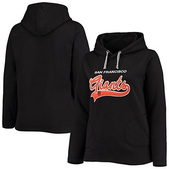 Women's Soft as a Grape Black San Francisco Giants Plus Size Side Split Pullover Hoodie