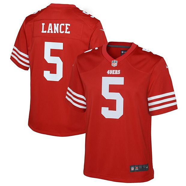 Nike Men's San Francisco 49ers Trey Lance Game Jersey Red M