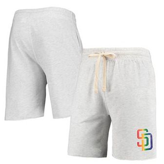 Men's Concepts Sport Oatmeal San Diego Padres Mainstream Logo Terry Tri-Blend Shorts