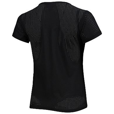 Women's The Wild Collective Black Chicago Fire Mesh T-Shirt