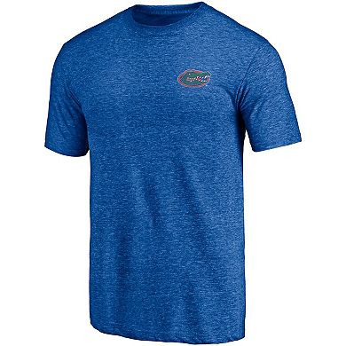 Men's Fanatics Branded Heathered Royal Florida Gators Wavy Tri-Blend T-Shirt