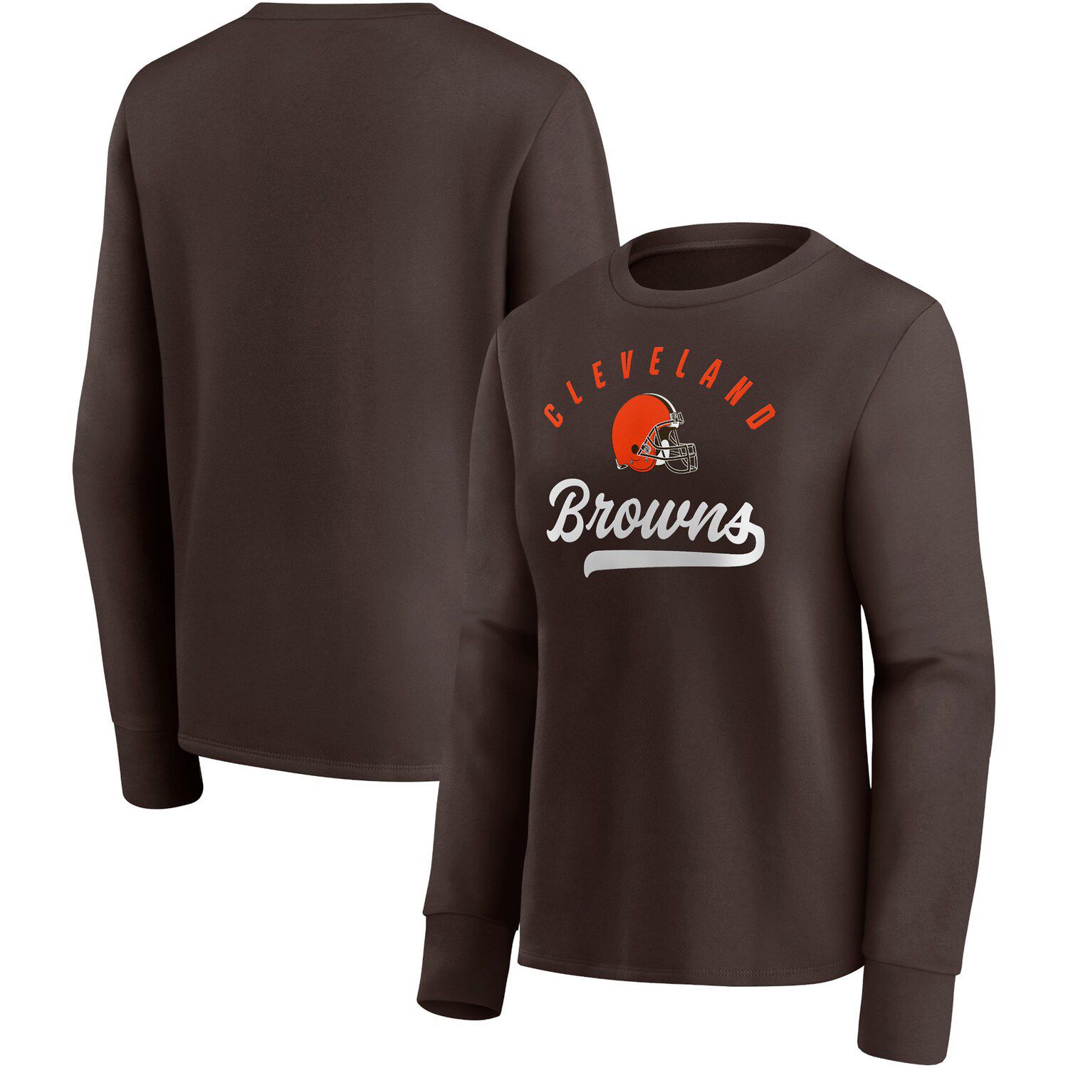 Men's Fanatics Branded Black Cleveland Browns Square Off Long Sleeve T-Shirt