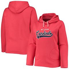 Men's Fanatics Branded Navy St. Louis Cardinals Official Wordmark Fitted Pullover Hoodie