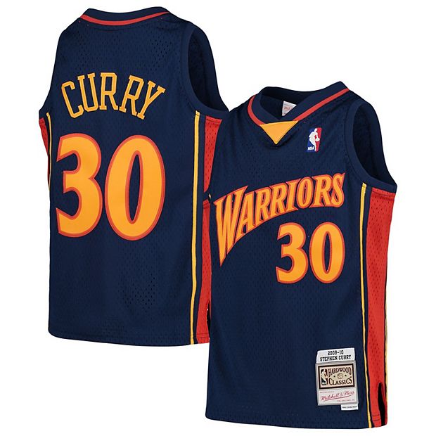 Youth Mitchell & Ness Stephen Curry Navy Golden State Warriors