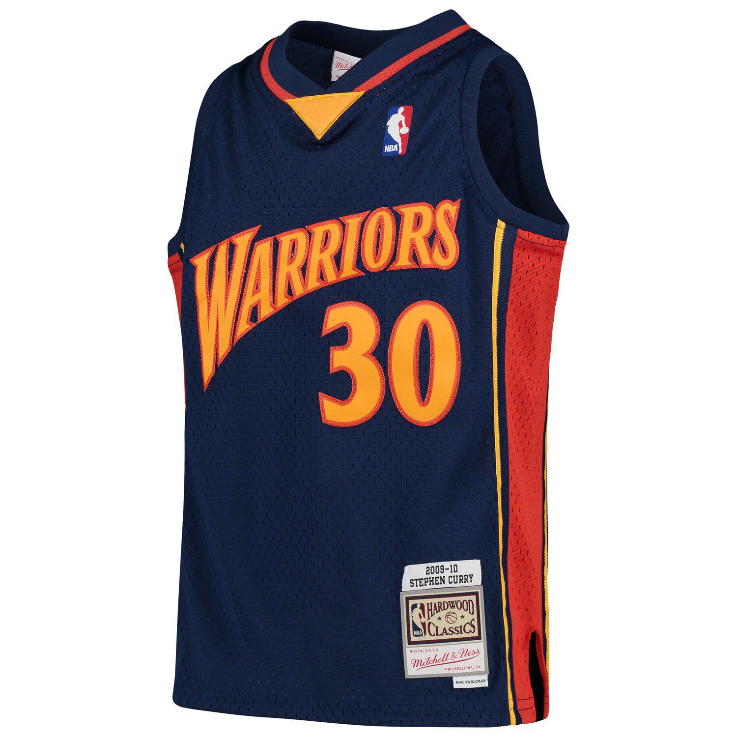 Maillot NBA Stephen Curry Golden State Warriors Mitchell & Ness Hardwood Classics - Taille 3XL Bleu - Neuf