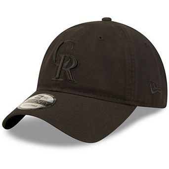 Men's New Era Colorado Rockies Black On Black Core Classic 2.0 9TWENTY Adjustable Hat