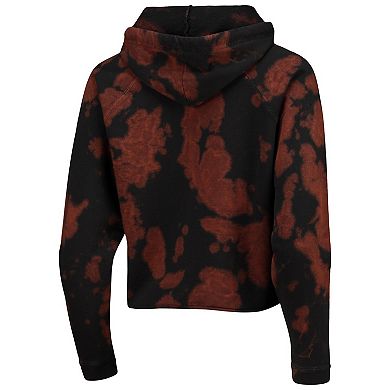 Women's Original Retro Brand Black Alabama Crimson Tide Vault Vintage Cropped Pullover Raglan Hoodie