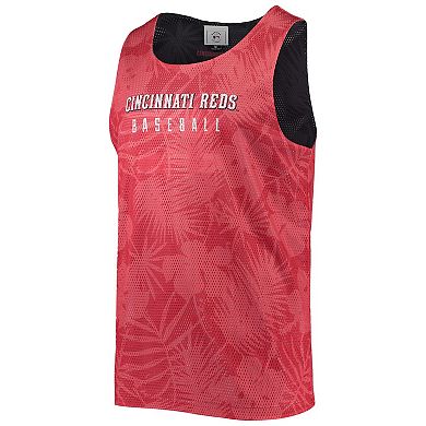 Men's FOCO Red Cincinnati Reds Floral Reversible Mesh Tank Top