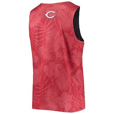 Men's FOCO Red Cincinnati Reds Floral Reversible Mesh Tank Top