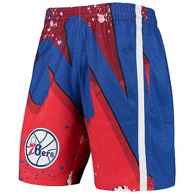Men's Mitchell & Ness Red Philadelphia 76ers Hardwood Classics 1996 Hyper Hoops Swingman Shorts