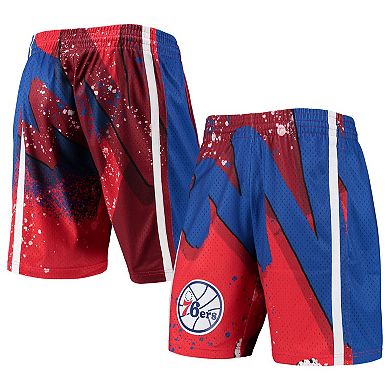 Men's Mitchell & Ness Red Philadelphia 76ers Hardwood Classics 1996 Hyper Hoops Swingman Shorts