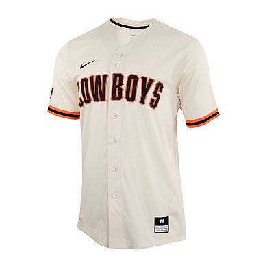 Men's Nike Cream Oklahoma State Cowboys Replica Baseball Jersey