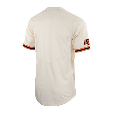 Men's Nike Cream Oklahoma State Cowboys Replica Baseball Jersey