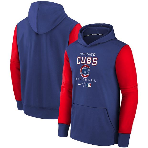 Chicago Cubs Nike Therma Fleece Baseball Hoodie - Youth