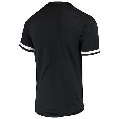 Men's Nike Black Long Beach State 49ers Vapor Untouchable Elite Replica Full-Button Baseball Jersey
