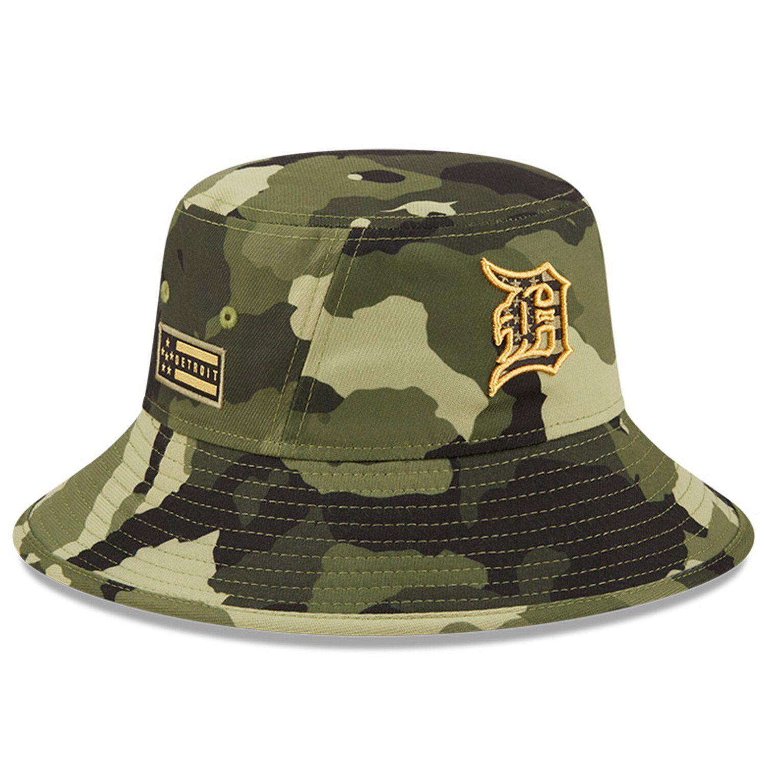 Milwaukee Brewers New Era 2022 Armed Forces Day Bucket Hat - Camo