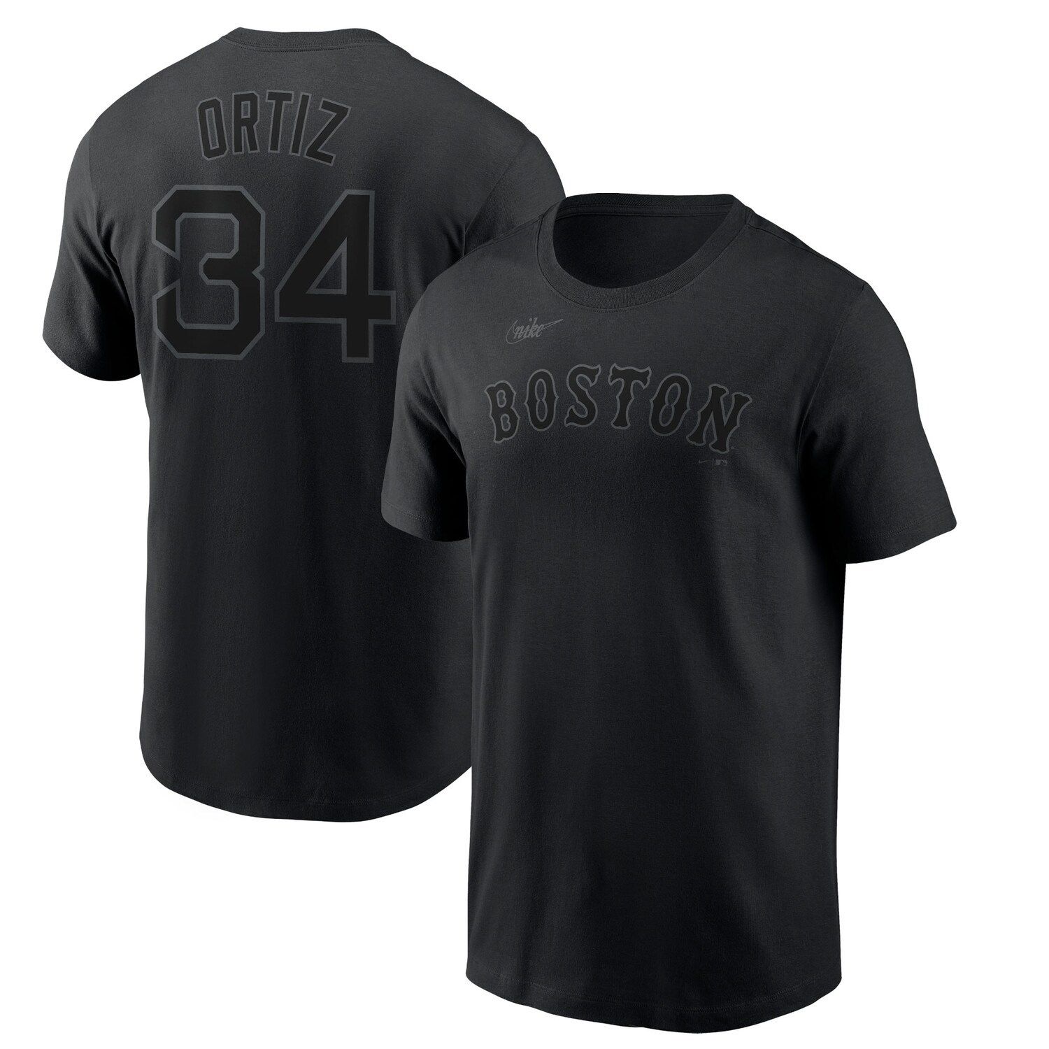 Women's Boston Red Sox David Ortiz Majestic Gray Plus Size Name