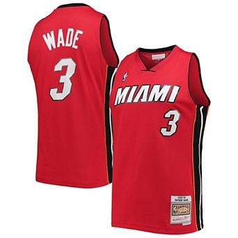 Men's Mitchell & Ness Dwyane Wade Red Miami Heat 2005-06 Hardwood Classics Swingman Jersey