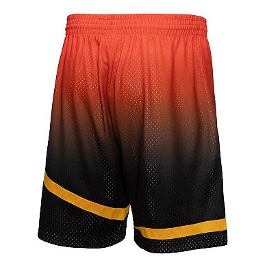 Men's Mitchell & Ness Orange/Black Phoenix Suns 1996/97 Hardwood Classics Fadeaway Reload 3.0 Swingman Shorts
