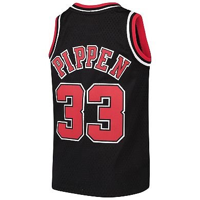 Youth Mitchell & Ness Scottie Pippen Black Chicago Bulls Hardwood Classics Swingman Throwback Jersey