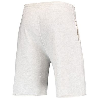 Men's Concepts Sport Oatmeal Colorado Rockies Mainstream Terry Tri-Blend Shorts