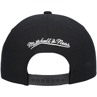 Men's Mitchell & Ness Black Dallas Mavericks Hardwood Classics Script 2.0 Snapback Hat