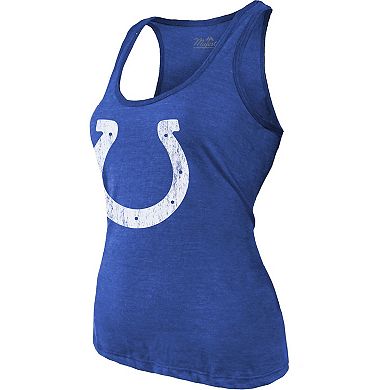 Women's Majestic Threads Jonathan Taylor Royal Indianapolis Colts Player Name & Number Tri-Blend Tank Top