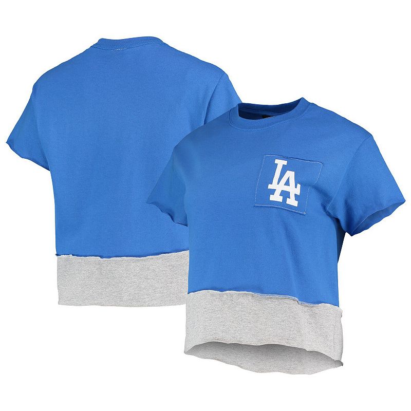 Women's Refried Apparel Royal Los Angeles Dodgers Cropped T-Shirt,