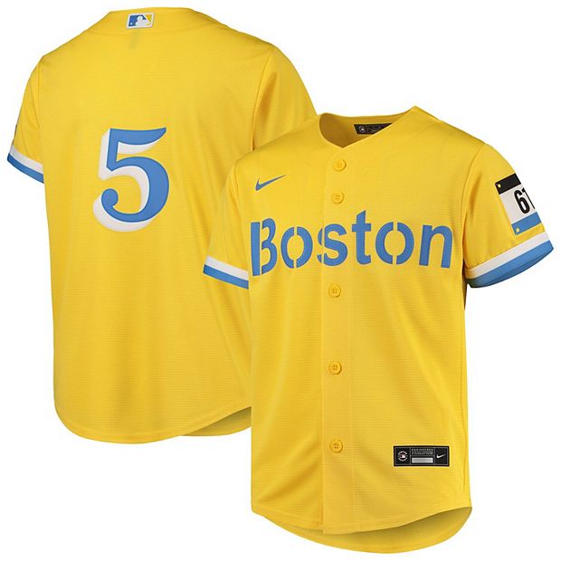 Youth Nike Enrique Hernandez Gold Boston Red Sox 2021 City Connect