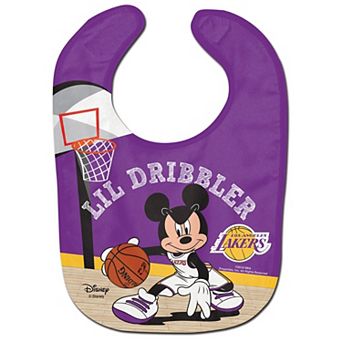 WinCraft Los Angeles Lakers Disney Mickey All Pro Baby Bib