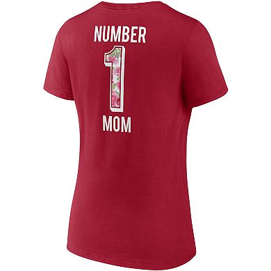 Women's Fanatics Branded Red Tampa Bay Buccaneers Team Mother's Day V-Neck T-Shirt