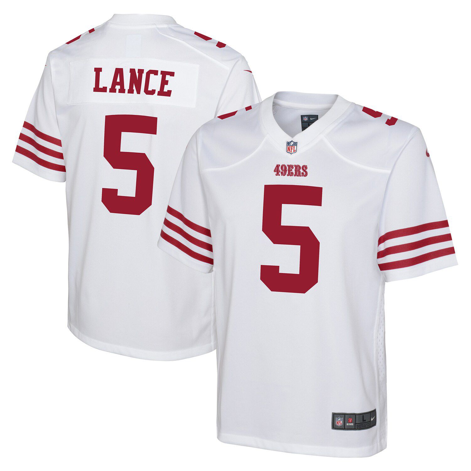 Men's Nike Trey Lance White San Francisco 49ers Alternate 2 Vapor