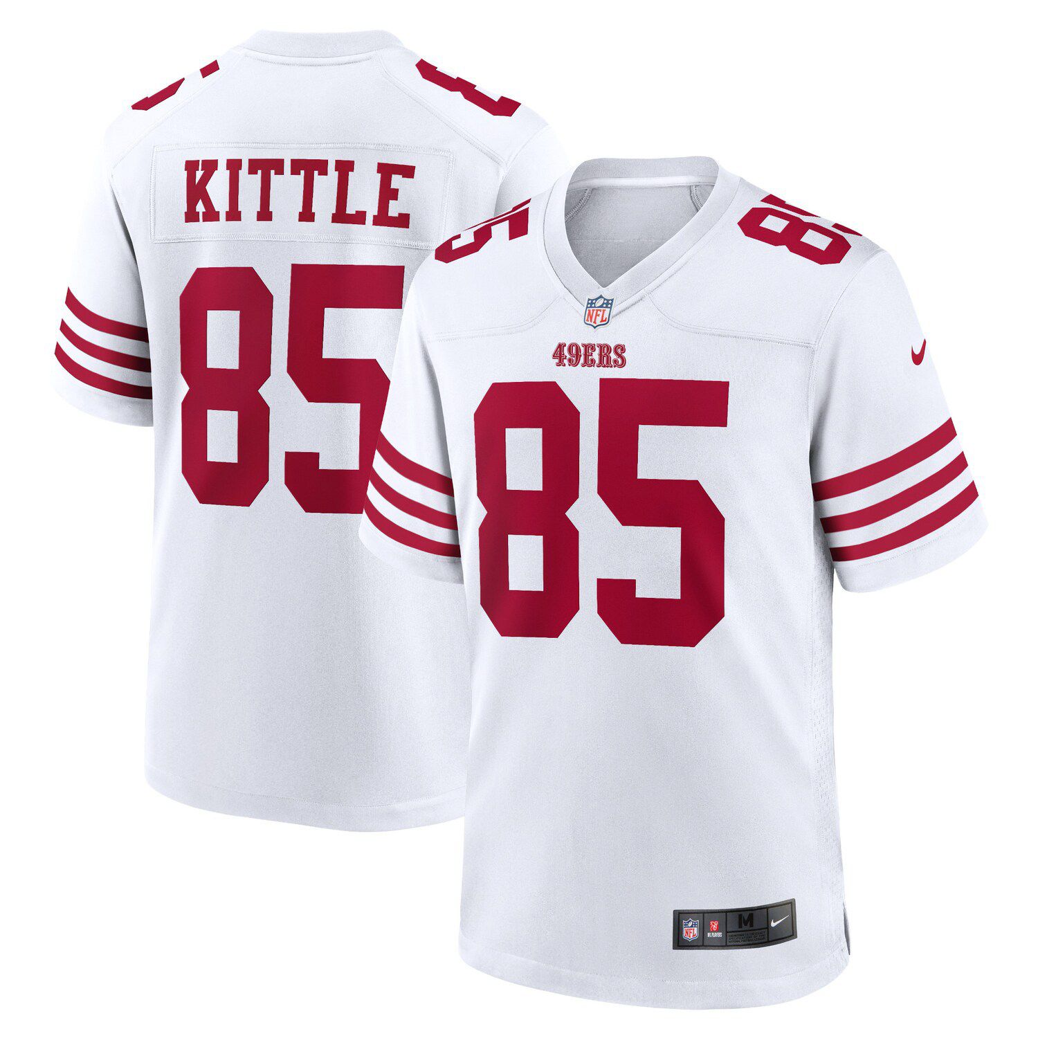 Men's San Francisco 49ers George Kittle Fanatics Branded Black Big & Tall  Color Pop Name & Number T-Shirt