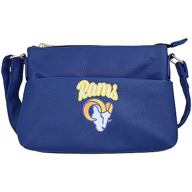 Women's FOCO Los Angeles Rams Logo Script Crossbody Handbag