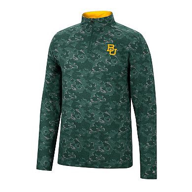 Men's Colosseum Green Baylor Bears Tivo Quarter-Zip Jacket