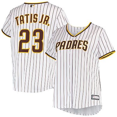 Women's Fernando Tatis Jr. White/Brown San Diego Padres Plus Size Replica Player Jersey