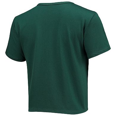 Women's ZooZatz Green Miami Hurricanes Core Laurels Cropped T-Shirt