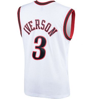 Men's Mitchell & Ness Allen Iverson White Philadelphia 76ers Hardwood Classics Swingman Jersey