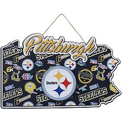 WinCraft Pittsburgh Steelers 3' x 5' Deluxe State Shape Design Single-Sided Flag