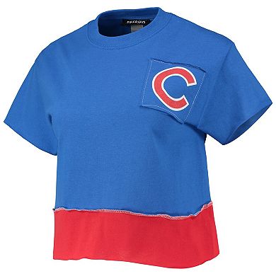 Women's Refried Apparel Royal Chicago Cubs Cropped T-Shirt