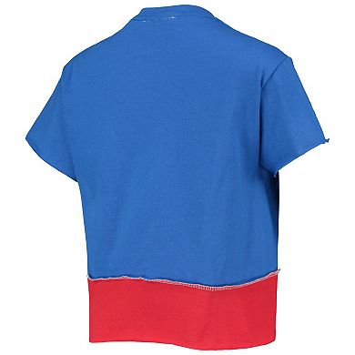 Women's Refried Apparel Royal Chicago Cubs Cropped T-Shirt