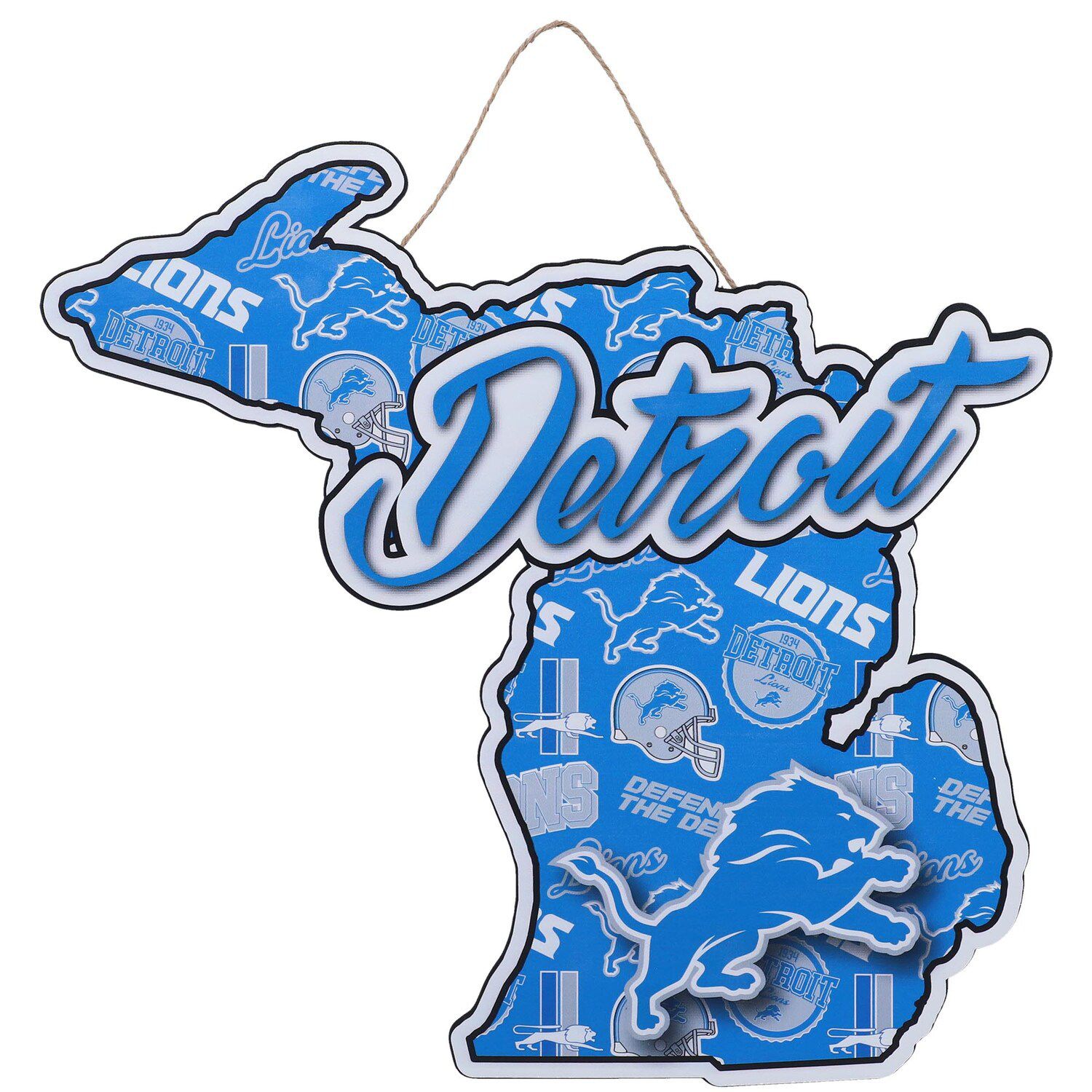 FOCO Detroit Lions German Shepherd Ornament