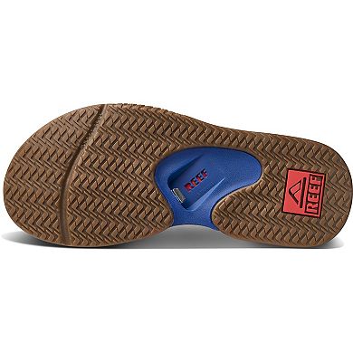 Men's REEF Chicago Cubs Fanning Slide Sandals
