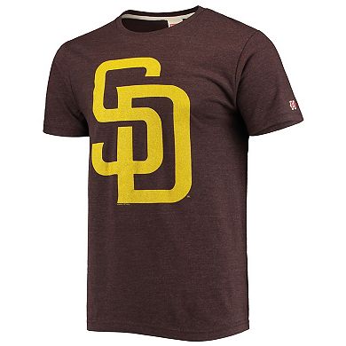 Men's Homage Brown San Diego Padres Hand Drawn Logo Tri-Blend T-Shirt