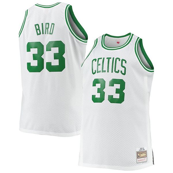 Men's Mitchell & Ness Larry Bird White Boston Celtics Big & Tall