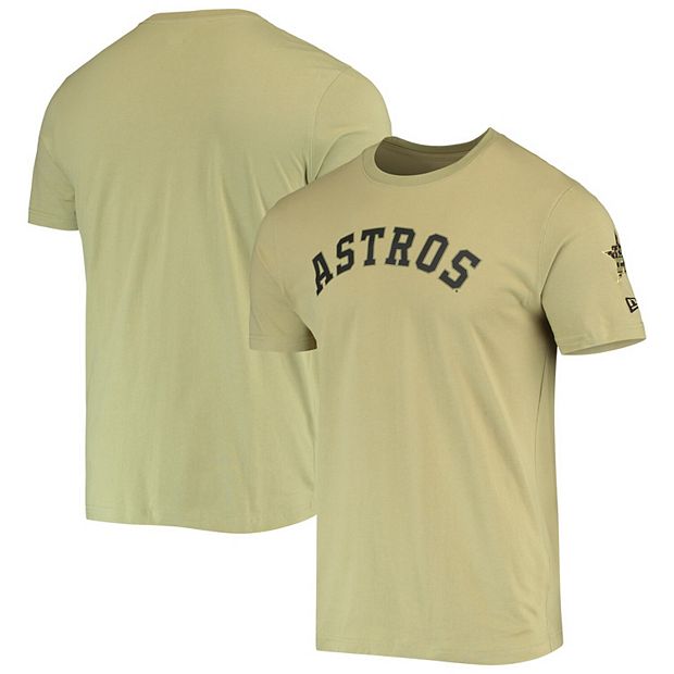 Men's New Era Olive Houston Astros Brushed Armed Forces T-Shirt